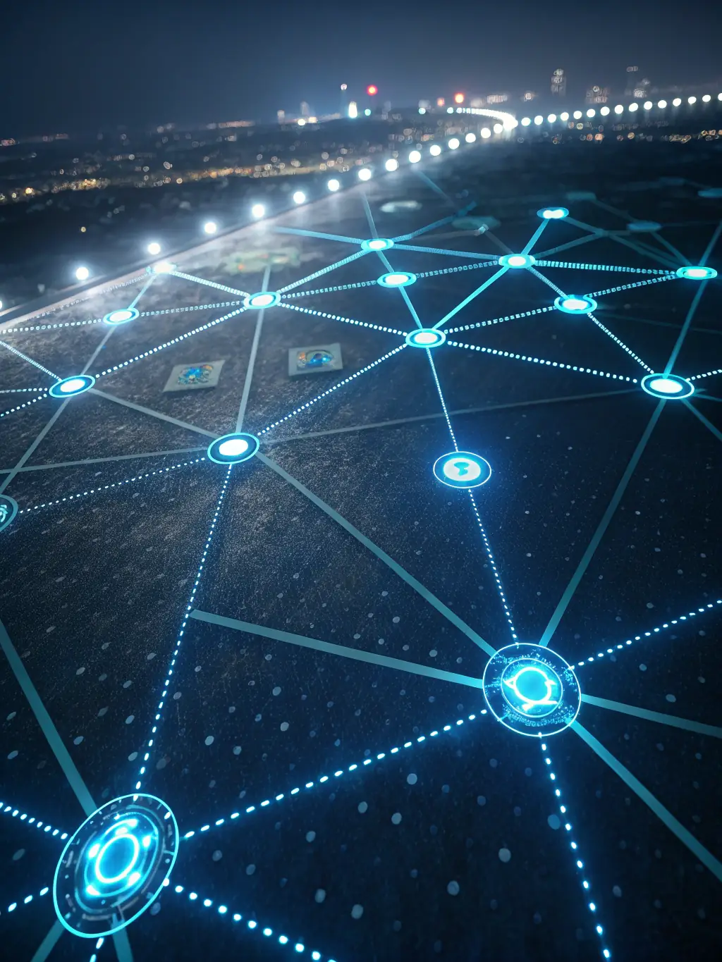 An abstract image representing AI, with glowing lines and interconnected nodes, highlighting the fund's technological advantage.